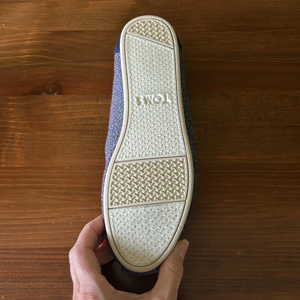 Ladies Toms Navy Classic Shoes - Picture 8 of 13